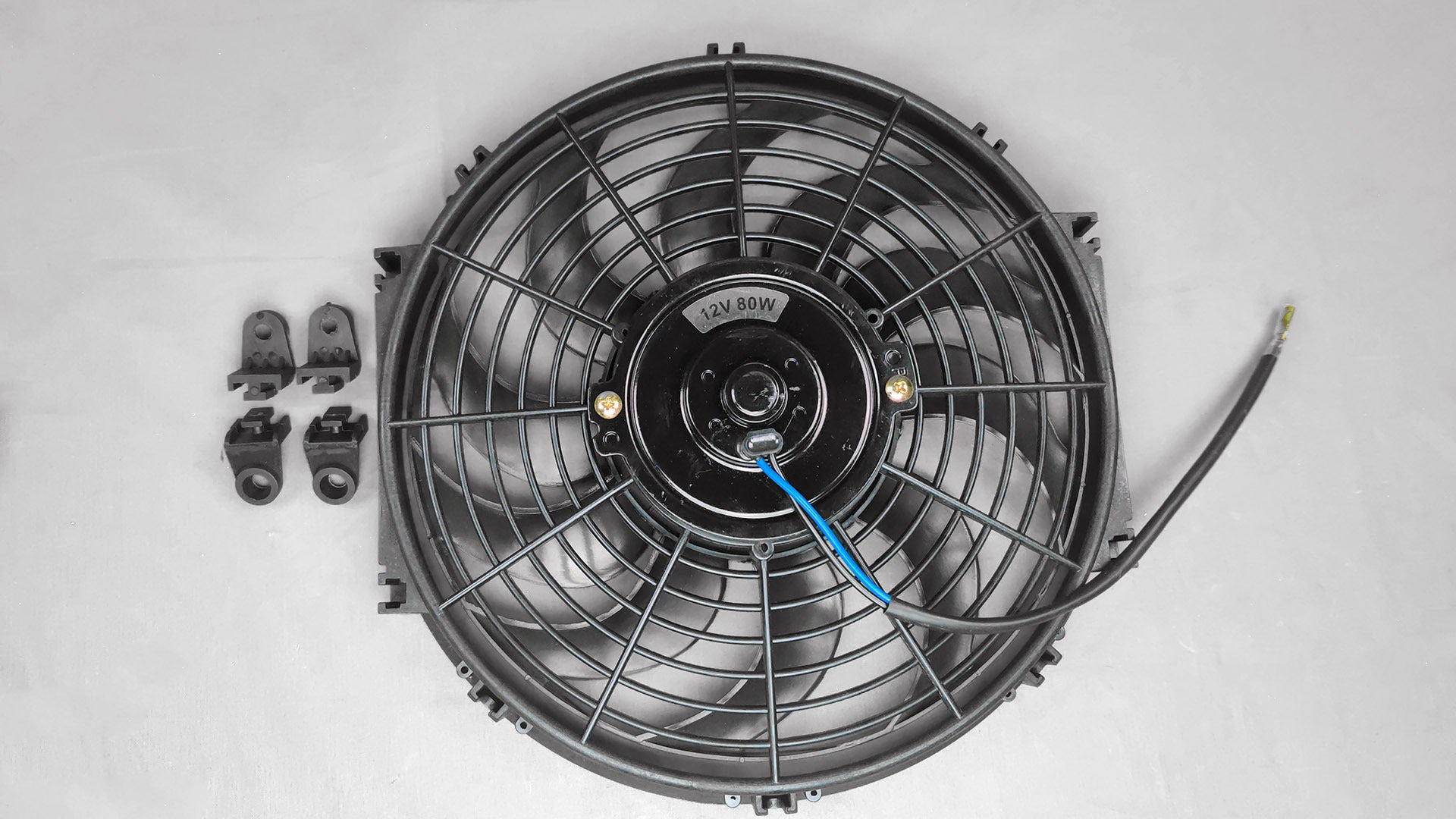 Sähköflekti/tuuletin 12" 80W 12v