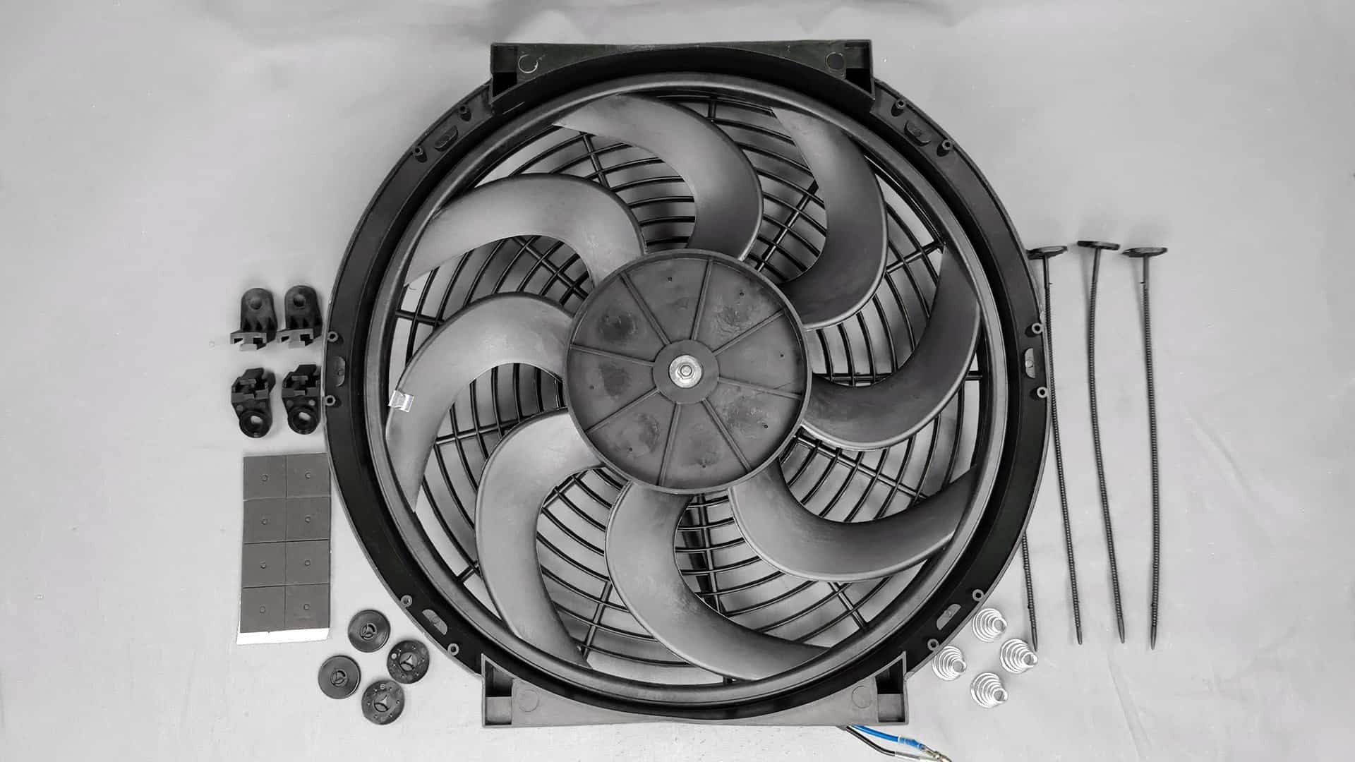 Sähköflekti/tuuletin 14" 90W 12v