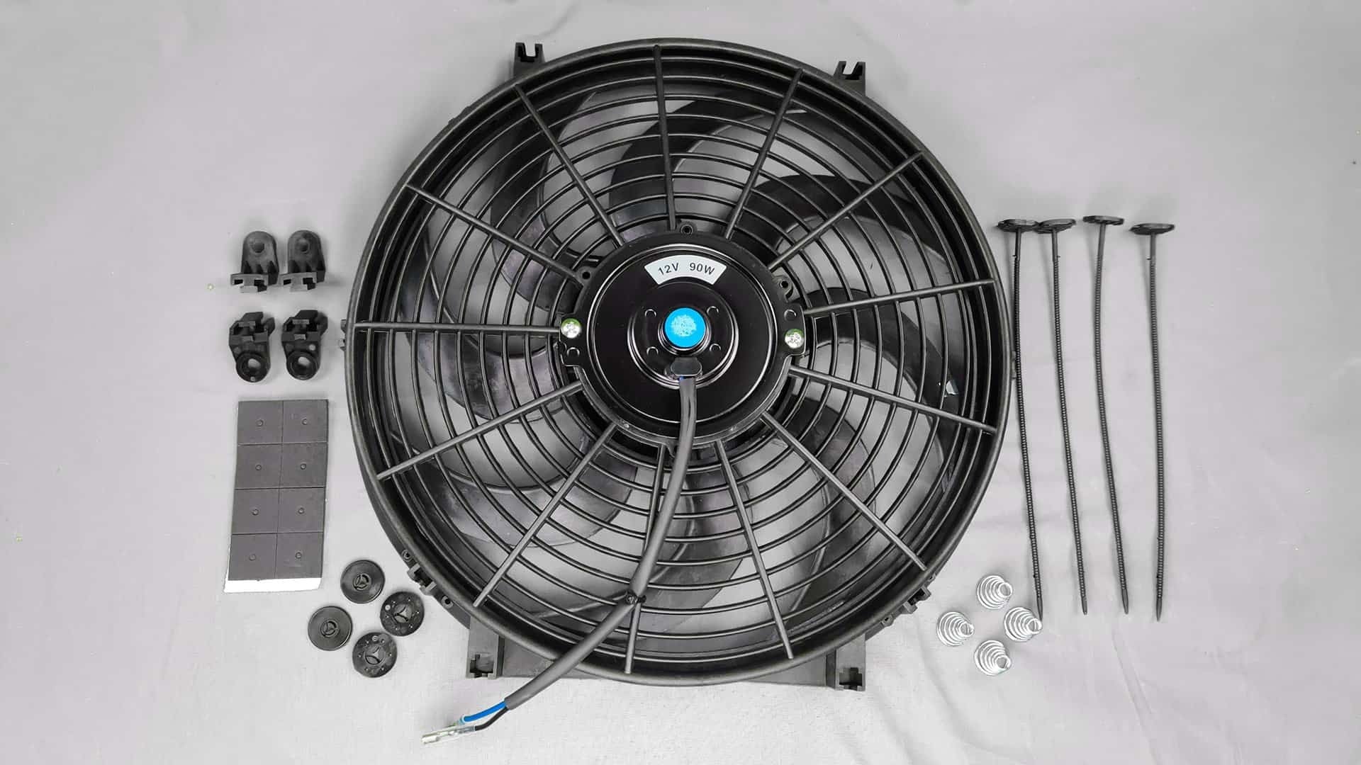 Sähköflekti/tuuletin 14" 90W 12v