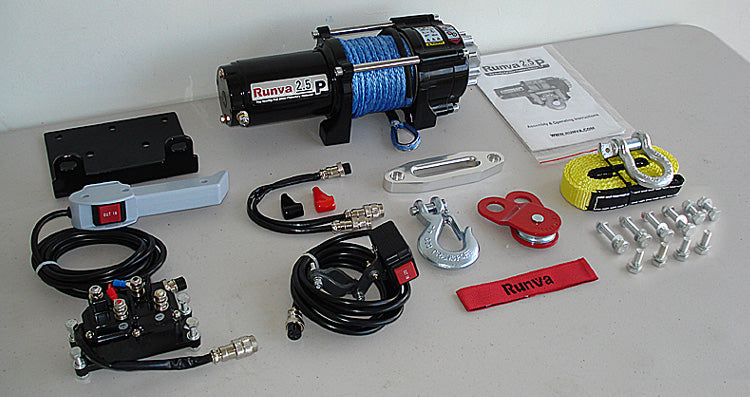 Runva 2.5p Sähkövinssi 12v 1134kg Dyneema Köydellä