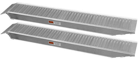 Alumininen ajosilta ramppi. Kaksi kappaletta