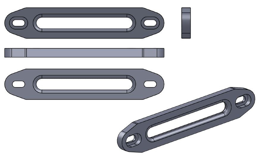 Runva vinssin liukukita kuvattuna joka suunnasta.