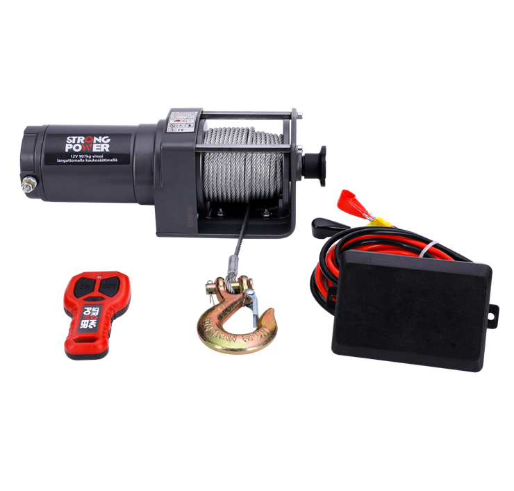 Vinssi langattomalla kaukosäätimellä Strong Power