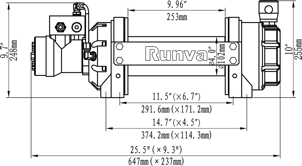 Runva Hydraulinen vinssi HWV10,000