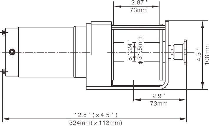 Runva EWX3000 Mönkijän Sähkövinssi 12v (1361kg) vaijerilla