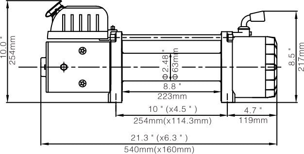 Runva EWX9500Q Sähkövinssi 12V 4309kg Langattomalla kaukosäätimellä