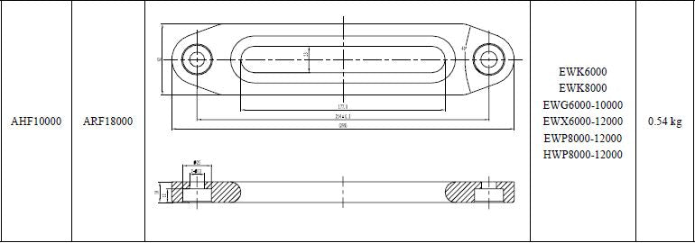 Liukukita RUNVA 254mm alumiinia, Köydelle AHF10000