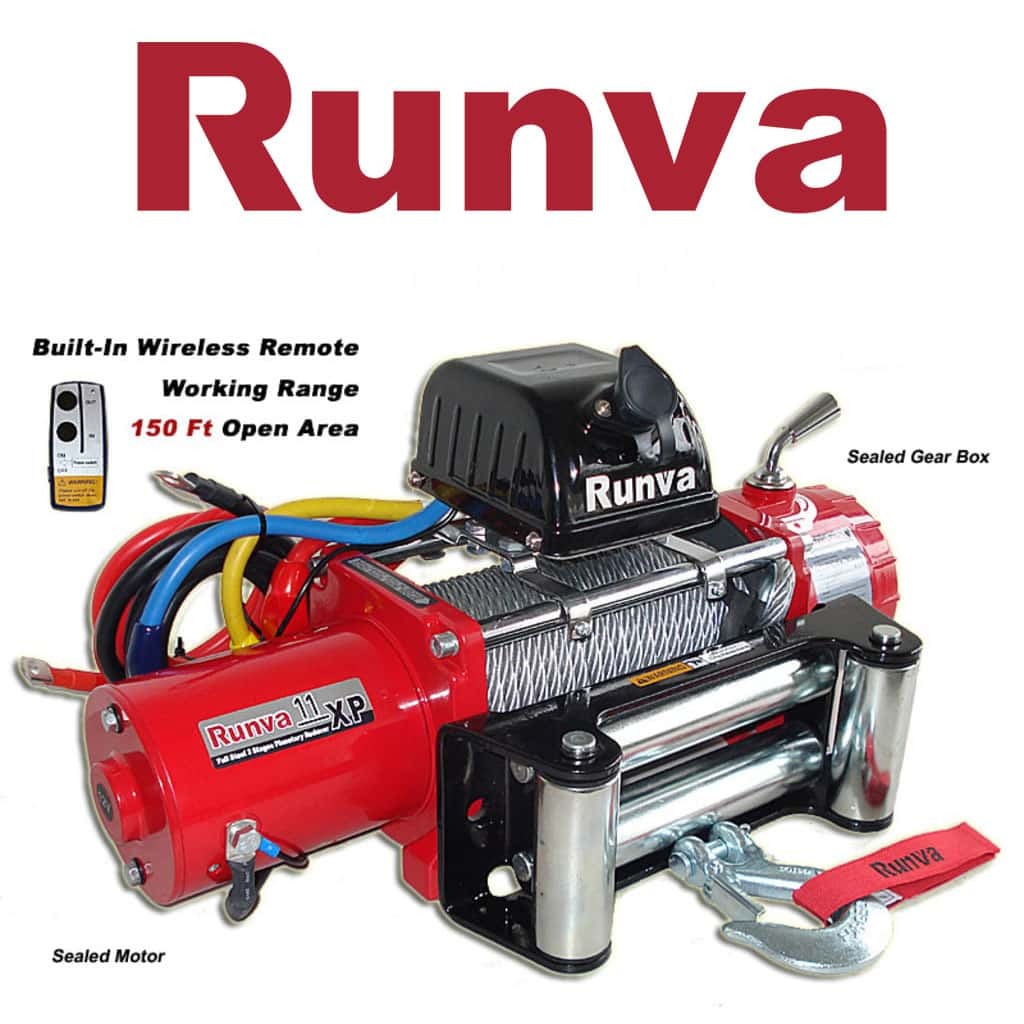 Runva 11XP Sähkövinssi 12v/24v 4990kg vaijerilla