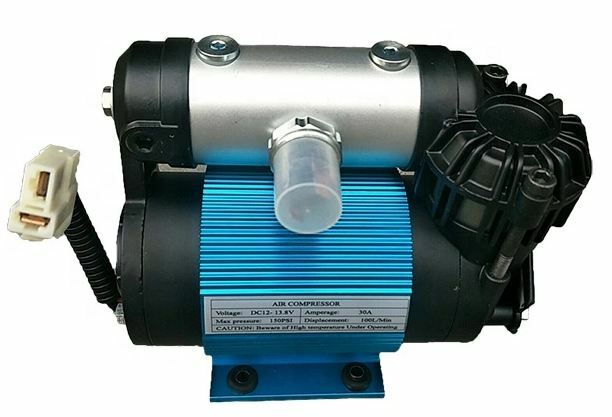 12v sekä 24v kompressori paineilmalukolle, sininen