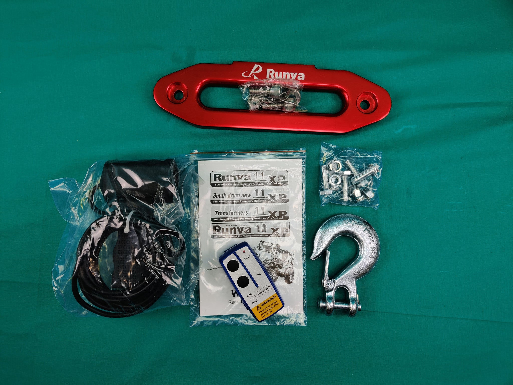 runva-sähkövinssi 13xp köydellä ja kaikki tarvikkeet.