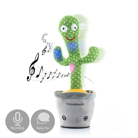 Tannissiva ja laulava lelu kaktus led-valolla Innovagoods