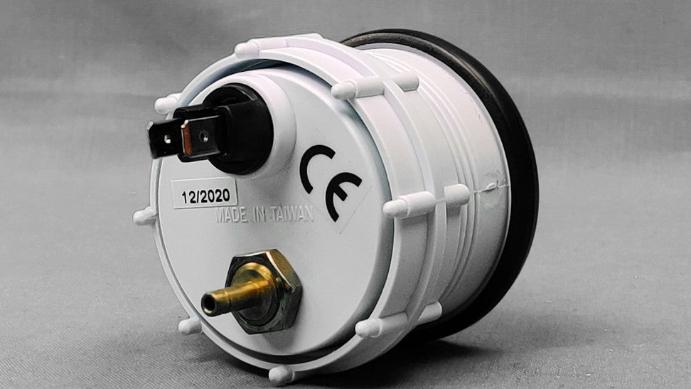 Ahtopainemittari iGauge 3BAR 52mm, Musta takaapäin