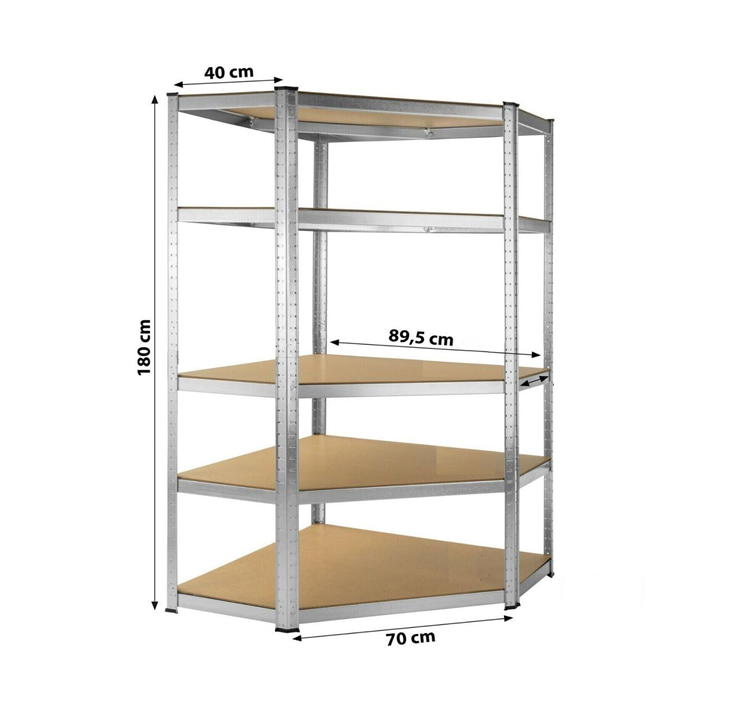 Nurkkavarastohylly Timco 90x45x180 cm